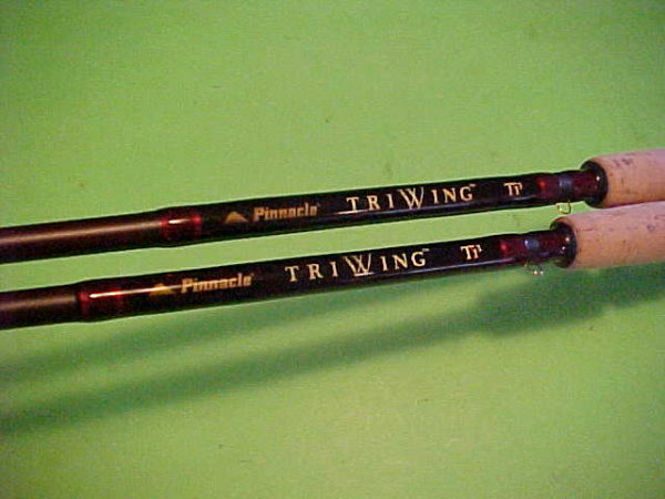 PAIR OF PINNACLE TRI WING 7 FOOT, 12 TO 20 POUND RATED CONVENTIONAL  BAITCASTING FISHING RODS, NEW OLD STOCK - Berinson Tackle Company