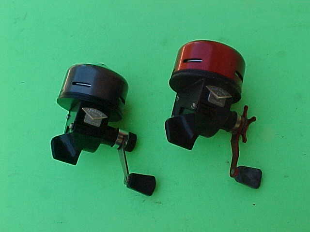 PAIR OF VINTAGE ABU-MATIC CLOSED FACE SPINNING REELS MODEL 270 AND