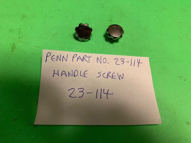 PENN PART NUMBER 23-114 HANDLE SCREW FOR MANY DIFFERENT PENN REELS, SOLD BY  THE PAIR - Berinson Tackle Company