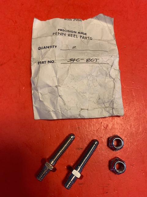 PENN PART NUMBER 34C-80T ROD CLAMP SCREWS AND ROD CLAMP ACORN NUTS SOLD BY  THE PAIR - Berinson Tackle Company