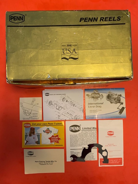 PENN INTERNATIONAL V 80VSW BOX, INSTRUCTION MANUAL, SCHEMATIC, PENN  REGISTRATION CARD AND PENN WRENCH - Berinson Tackle Company