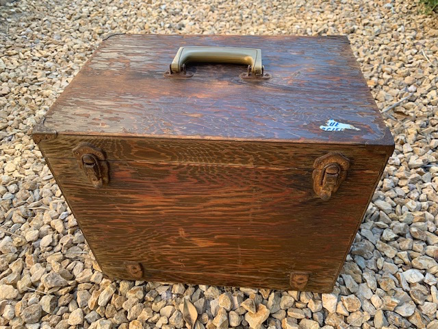 Vintage Rustic Aqua Tackle Box 