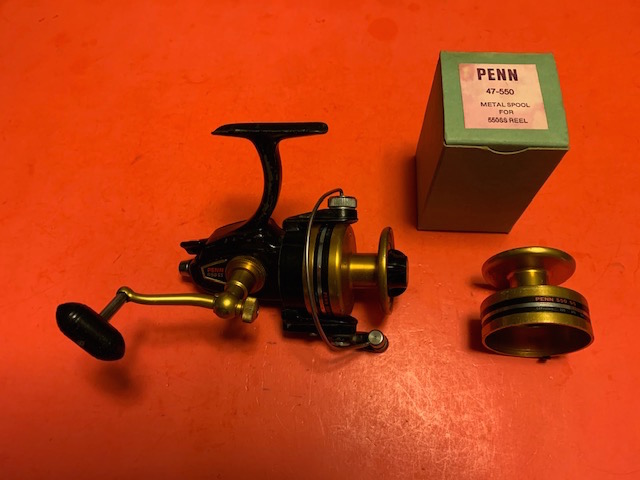 VINTAGE PENN SPINFISHER 550SS SPINNING REEL WITH EXTRA SPOOL