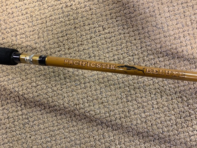 VINTAGE FENWICK PACIFICSTIK DELUXE 7 FOOT 12 TO 30 POUND RATED SPINNING ROD  - Berinson Tackle Company