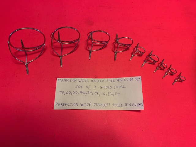 NOS Set of Stainless Steel Free Flow-Non-Fouling Spinning Guides-Total 10 