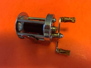 VINTAGE PFLUEGER SKILKAST Akron No. 1953 Chrome Fishing Reel