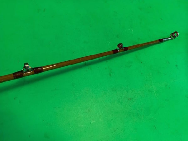 VINTAGE CUSTOM MADE BAMBOO 8 FOOT 5 INCH 20 TO 60 POUND CLASS CONVENTIONAL  FISHING ROD - Berinson Tackle Company