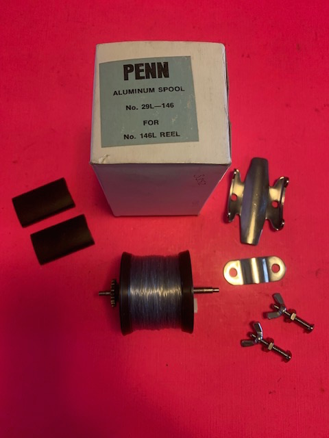 PENN SQUIDDER JR. 146 CONVERSION KIT COMPLETE WITH SPOOL, NEWELL SUPPORT  POSTS, STAND, ROD CLAMP, SCREWS & NUTS - Berinson Tackle Company