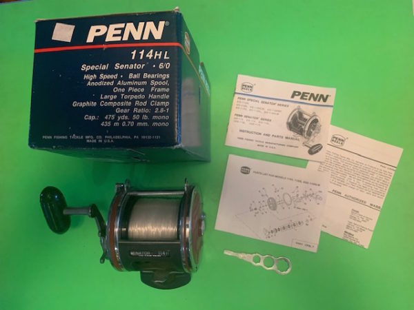 PENN SPECIAL SENATOR 114HL 6/0 FISHING REEL WITH BOX, PAPERWORK & PENN  WRENCH - Berinson Tackle Company