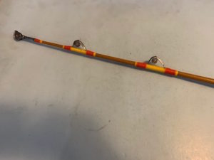 VINTAGE SABRE CUSTOM BUILT 6 FOOT 6 INCH 10 TO 40 POUND CONVENTIONAL  FISHING ROD 