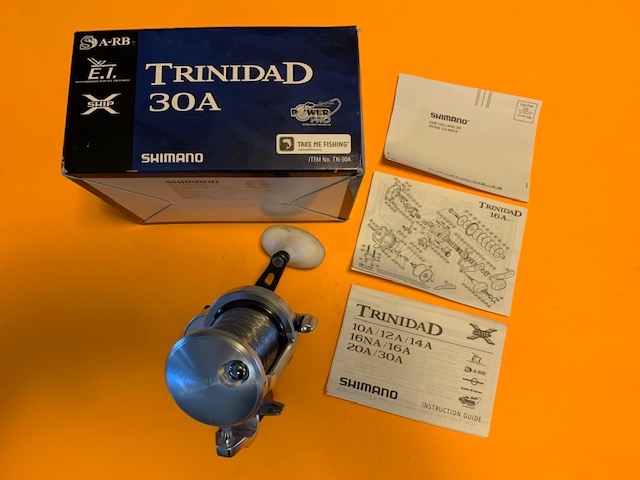 SHIMANO TRINIDAD TN30A CONVENTIONAL CASTING FISHING REEL WITH THE BOX &  PAPERWORK - Berinson Tackle Company