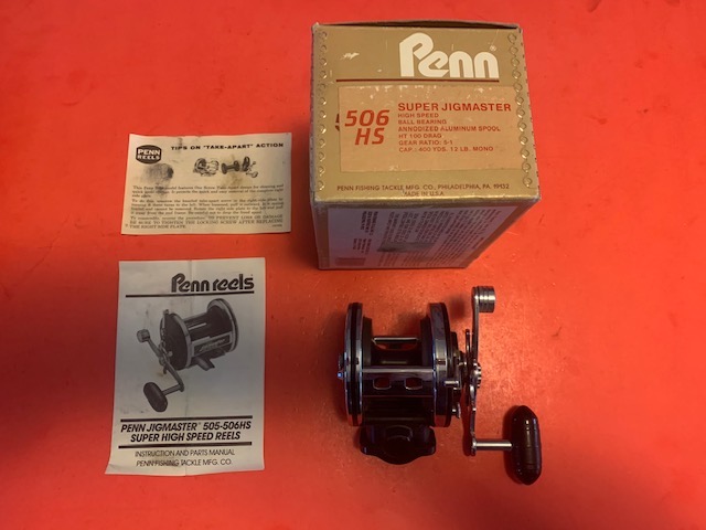 PENN JIGMASTER 506HS FISHING REEL WITH NEWELL BASE THE BOX & INSTRUCTION &  PARTS MANUAL - Berinson Tackle Company