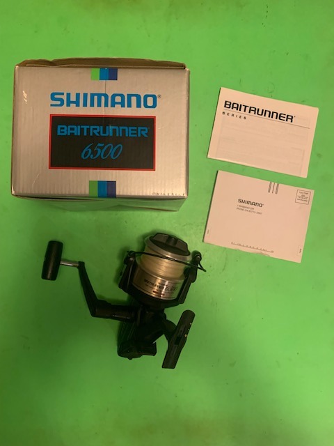 VINTAGE SHIMANO BAITRUNNER 6500 SPINNING REEL WITH THE ORIGINAL BOX &  INSTRUCTION MANUAL - Berinson Tackle Company