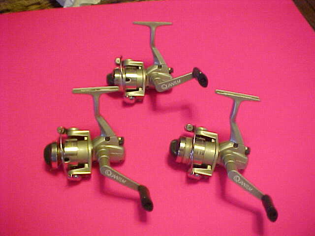 LOT OF 3 QUANTUM FRESHWATER ULTRA LIGHT SPINNING REELS, PRE-OWNED