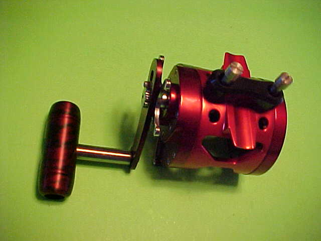 CUSTOM PENN JIGMASTER ALBACORE SPECIAL WITH RED ANODIZED ALUMINUM  SIDEPLATES & FRAME, MUST SEE - Berinson Tackle Company
