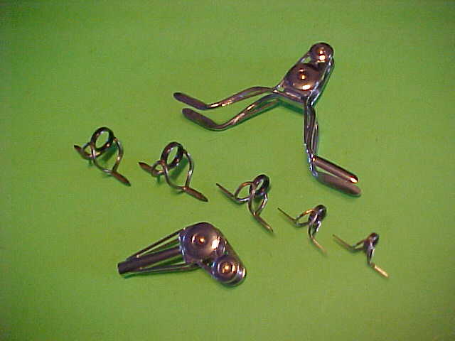 VINTAGE MILDRUM 7 PIECE GUIDE SET WITH ROLLER STRIPPER AND ROLLER TIP, NEW  OLD STOCK - Berinson Tackle Company