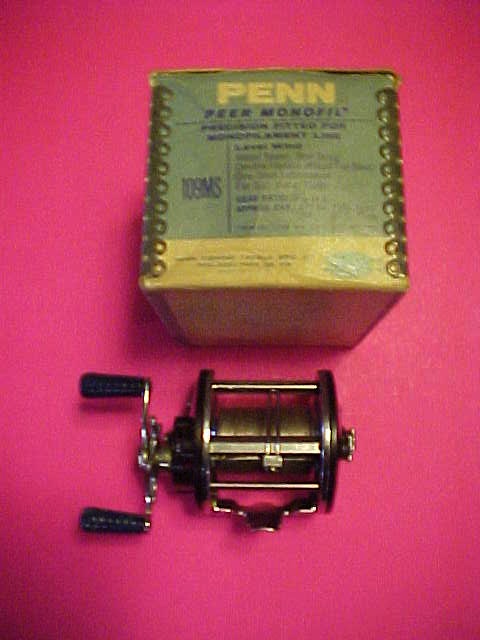 VINTAGE PENN PEER MONOFIL 109MS LEVELWIND FISHING REEL WITH BLUE & WHITE VINTAGE  BOX, PRE-OWNED - Berinson Tackle Company