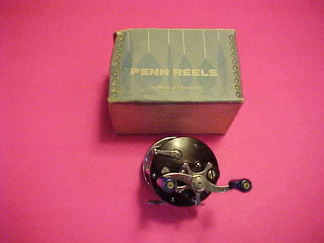 VINTAGE PENN PEER MONOFIL 109MS LEVELWIND FISHING REEL WITH BLUE & WHITE  VINTAGE BOX, PRE-OWNED - Berinson Tackle Company